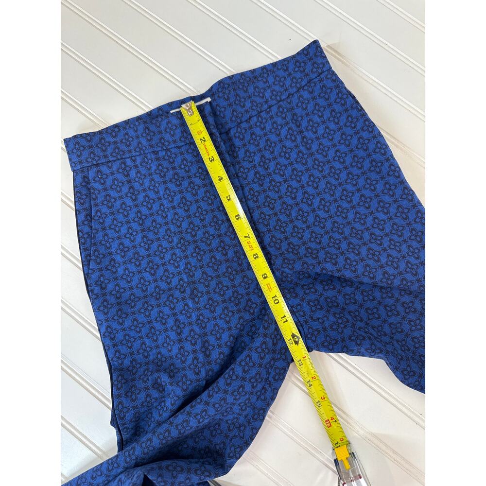 Sandro Blue & Black High Waisted Straight Leg Pants Designer Size 0 / XS - Picture 3 of 7